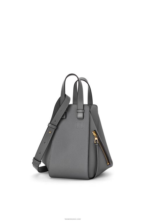 gris asfalto bolso hamaca pequeño de suave piel de becerro graneada Loewe R8J8Z502 mujer
