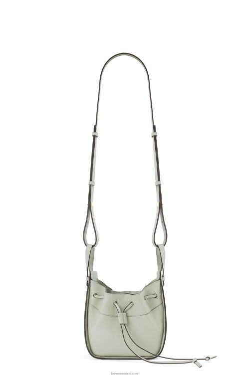 gris ceniza mini hamaca con cordón en piel de becerro clásica Loewe R8J8Z290 mujer