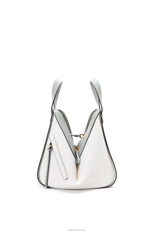 gris ceniza/verde marmol bolso hamaca pequeño de piel de becerro clásica Loewe R8J8Z514 mujer