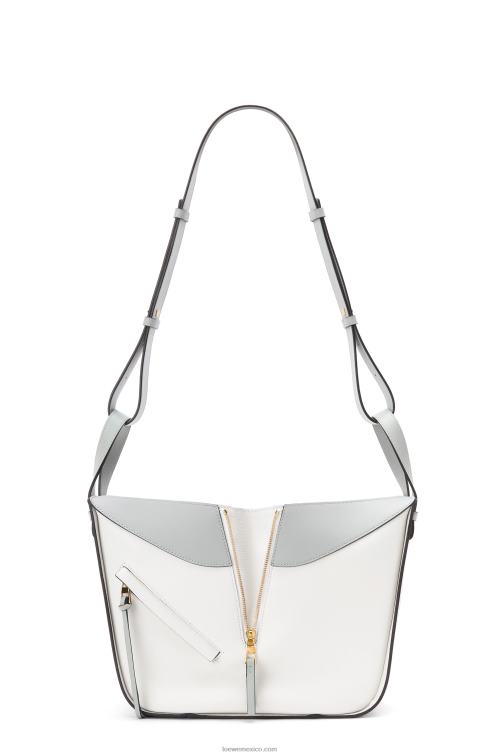 gris ceniza/verde marmol bolso hamaca pequeño de piel de becerro clásica Loewe R8J8Z514 mujer