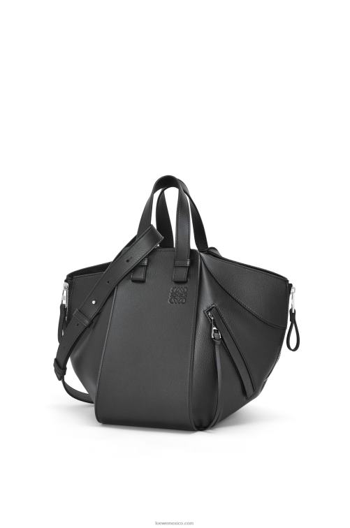 negro bolso hamaca pequeño de piel de becerro clásica Loewe R8J8Z341 mujer