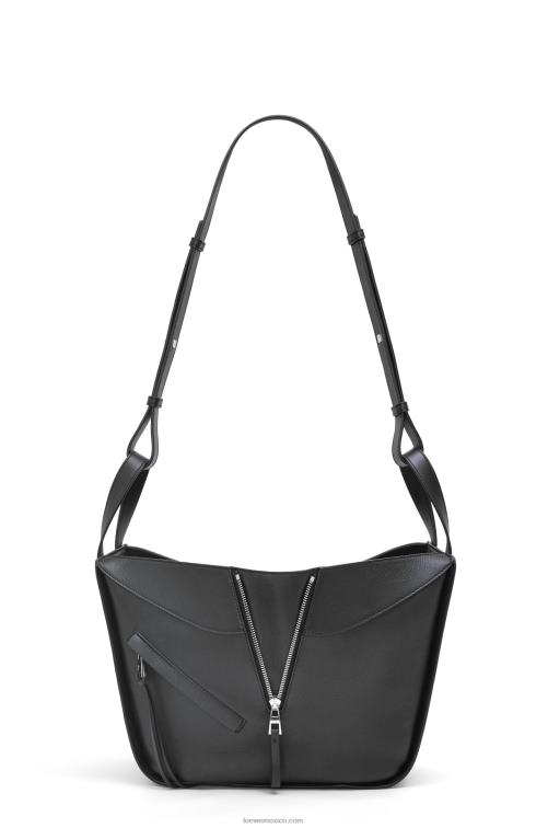 negro bolso hamaca pequeño de piel de becerro clásica Loewe R8J8Z341 mujer