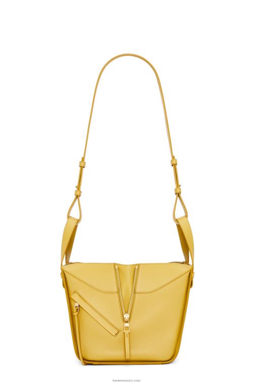 ocre brillante bolso compacto hamaca en piel de becerro clásica Loewe R8J8Z373 mujer