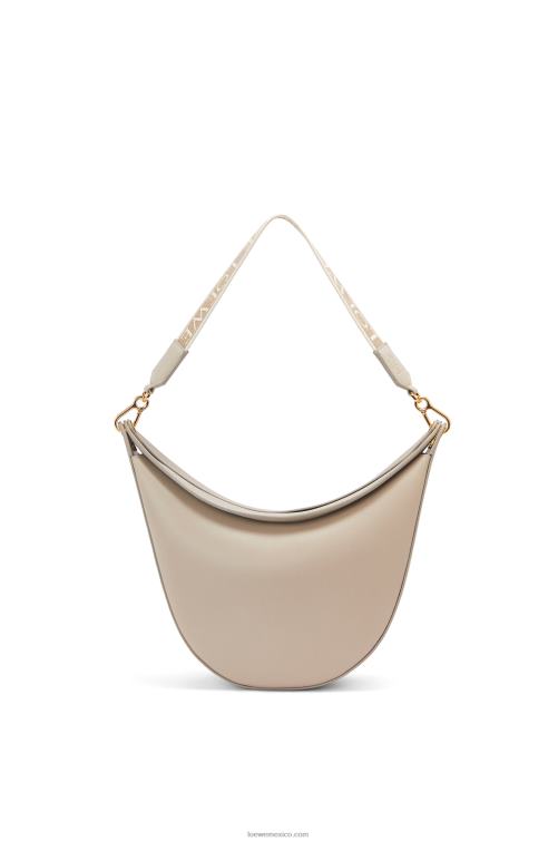 avena ligera bolso luna de piel de becerro satinada y jacquard Loewe R8J8Z522 mujer