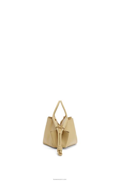 arcilla verde bolso paseo pequeño de piel de becerro napa brillante Loewe R8J8Z350 mujer