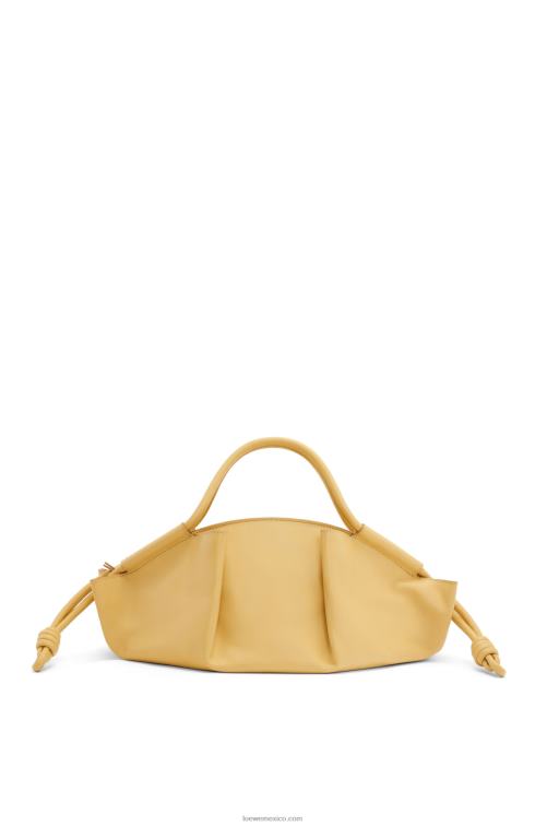 mantequilla oscura Bolso paseo de piel de becerro napa brillante Loewe R8J8Z352 mujer