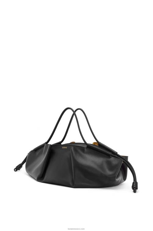 negro Bolso xl paseo de piel de becerro napa brillante Loewe R8J8Z401 mujer