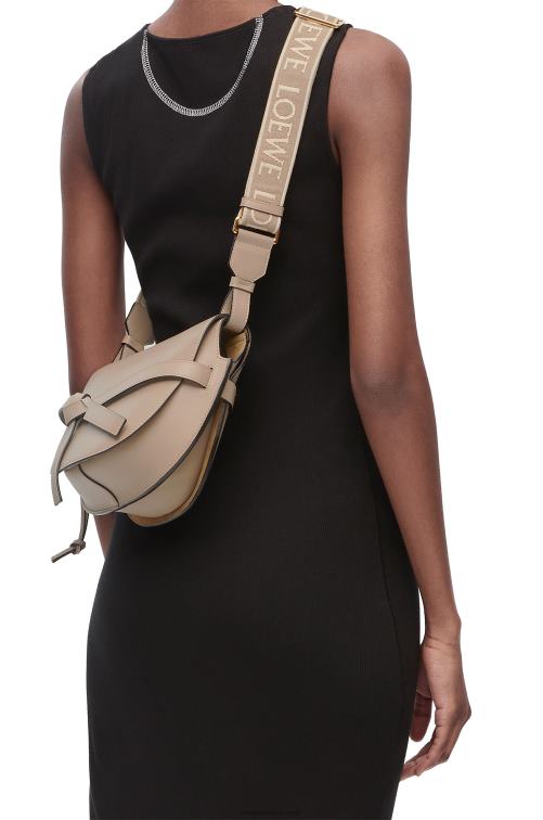 arena bolso gate pequeño en suave piel de becerro y jacquard Loewe R8J8Z255 mujer