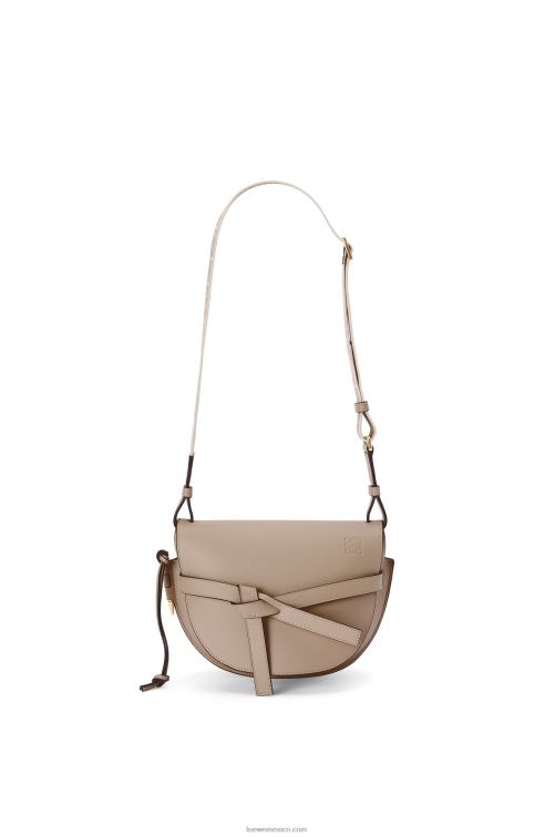 arena bolso gate pequeño en suave piel de becerro y jacquard Loewe R8J8Z255 mujer