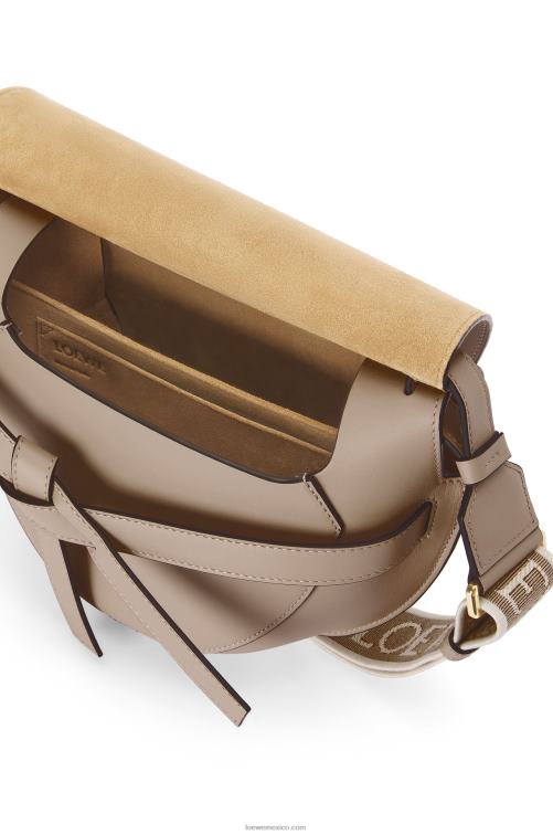 arena bolso gate pequeño en suave piel de becerro y jacquard Loewe R8J8Z255 mujer