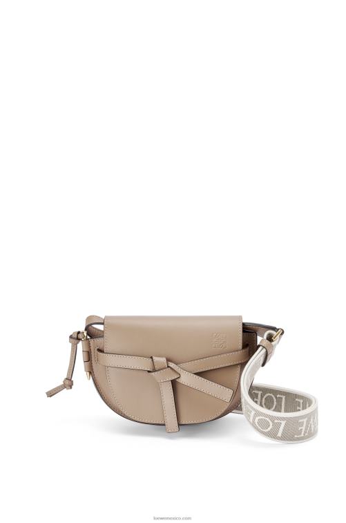 arena bolso mini gate dual de suave piel de becerro y jacquard Loewe R8J8Z218 mujer