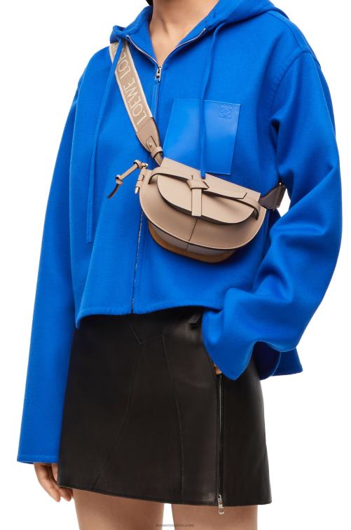 arena bolso mini gate dual de suave piel de becerro y jacquard Loewe R8J8Z218 mujer