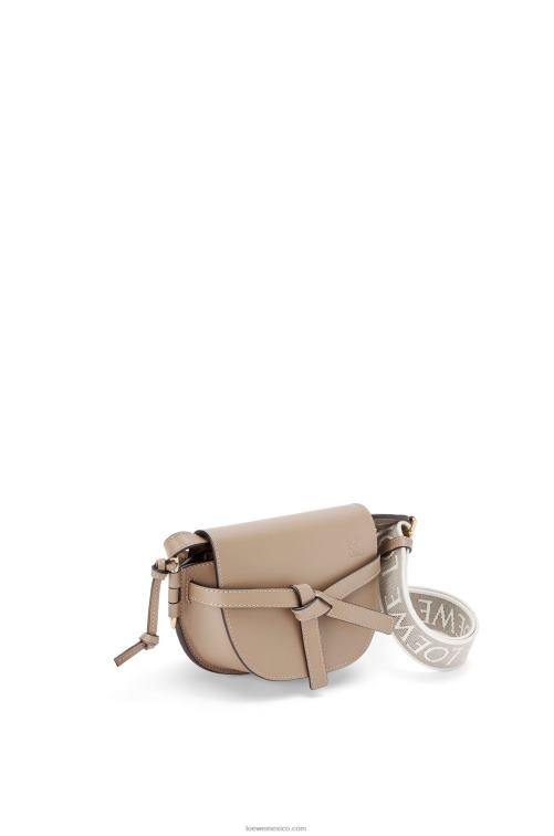 arena bolso mini gate dual de suave piel de becerro y jacquard Loewe R8J8Z218 mujer