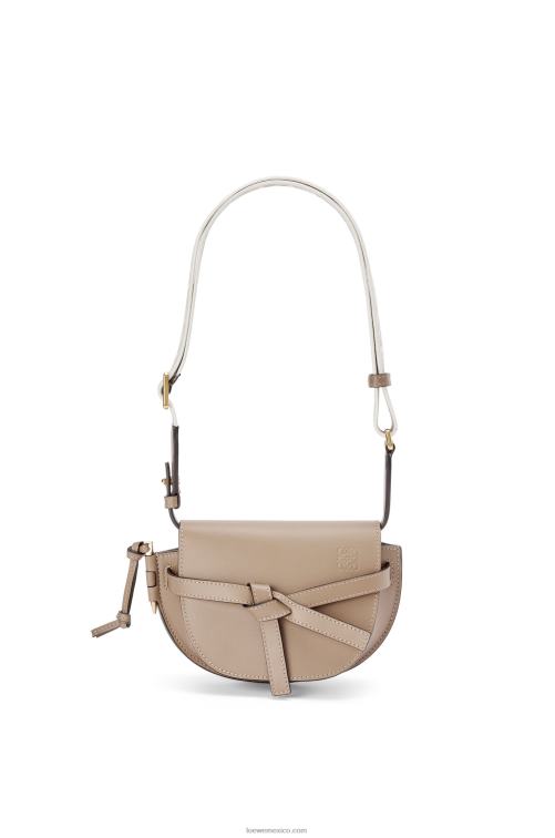 arena bolso mini gate dual de suave piel de becerro y jacquard Loewe R8J8Z218 mujer