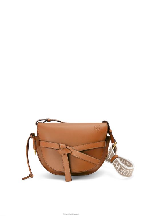 broncearse bolso gate pequeño en suave piel de becerro y jacquard Loewe R8J8Z254 mujer