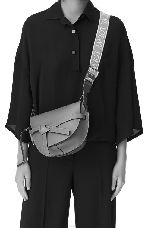 broncearse bolso gate pequeño en suave piel de becerro y jacquard Loewe R8J8Z254 mujer