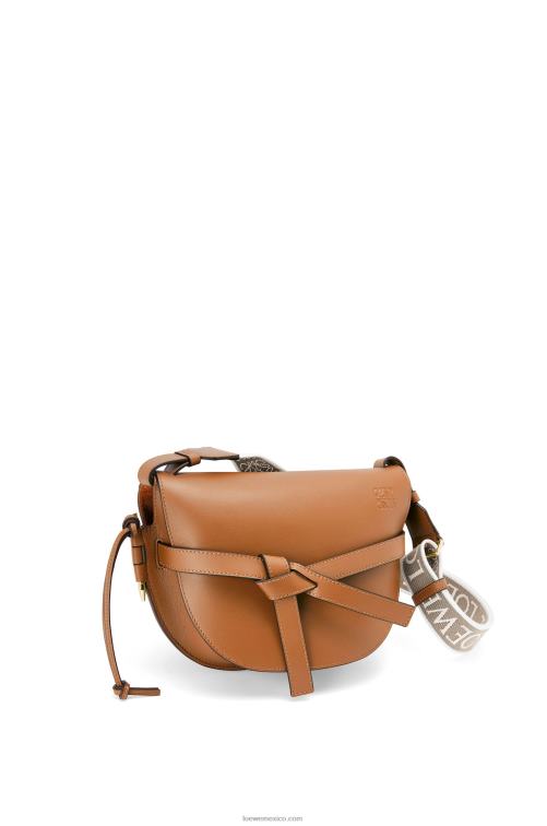 broncearse bolso gate pequeño en suave piel de becerro y jacquard Loewe R8J8Z254 mujer