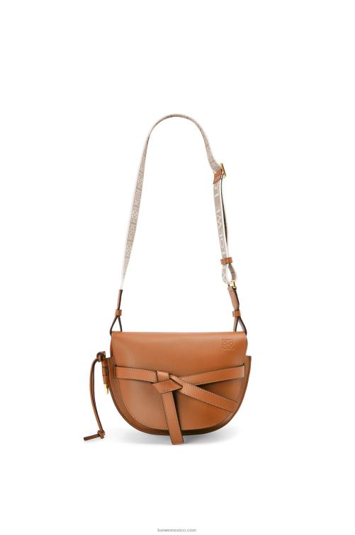 broncearse bolso gate pequeño en suave piel de becerro y jacquard Loewe R8J8Z254 mujer