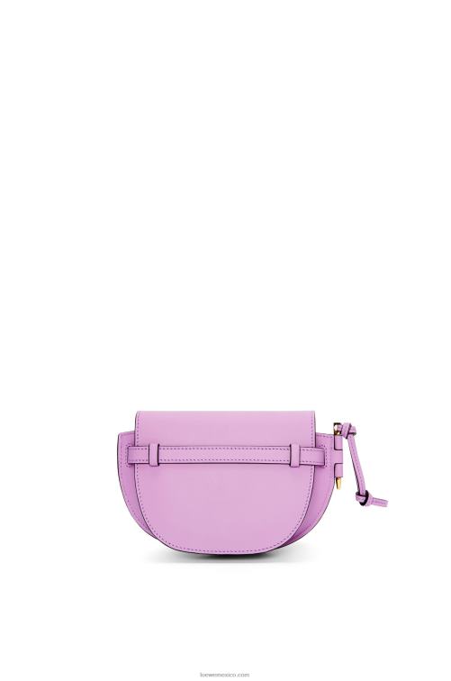 guimauve bolso mini gate dual de suave piel de becerro y jacquard Loewe R8J8Z196 mujer