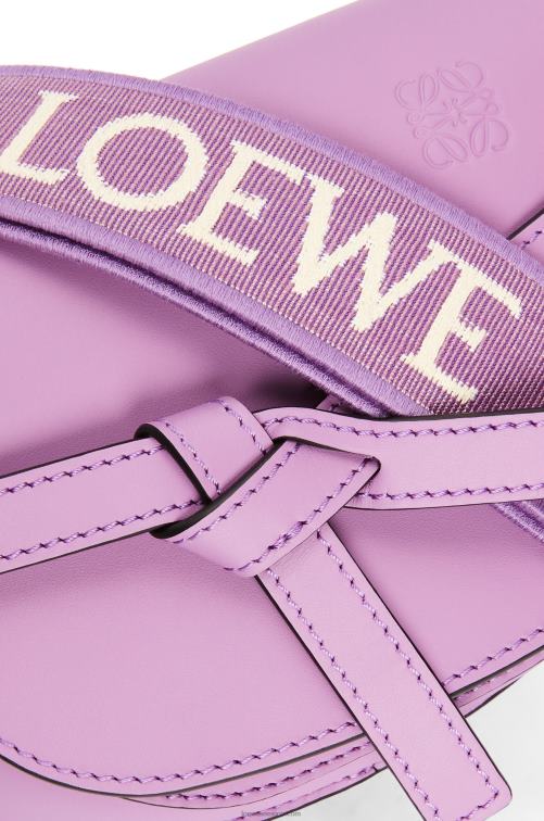 guimauve bolso mini gate dual de suave piel de becerro y jacquard Loewe R8J8Z196 mujer