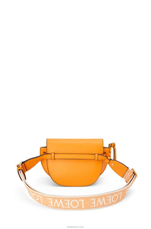 mandarín bolso mini gate dual de suave piel de becerro y jacquard Loewe R8J8Z275 mujer