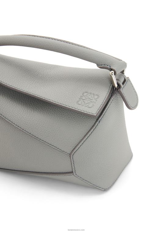 Perla gris bolso mini puzzle edge de suave piel de becerro granulada Loewe R8J8Z198 mujer