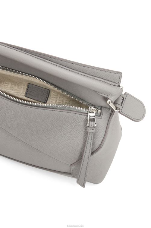Perla gris bolso puzzle edge pequeño de suave piel de becerro graneada Loewe R8J8Z366 mujer