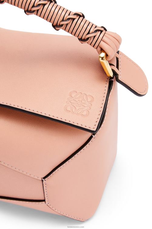 Rosa empolvado bolso puzzle edge pequeño de napa de becerro Loewe R8J8Z498 mujer