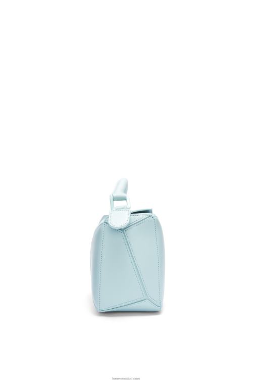 aguamarina bolso puzzle pequeño de piel de becerro satinada Loewe R8J8Z459 mujer