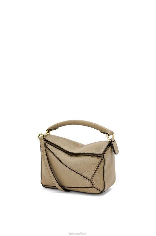 alcachofa verde bolso puzzle mini de suave piel de becerro granulada Loewe R8J8Z560 mujer