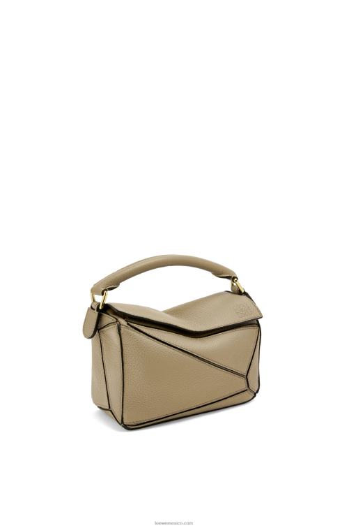 alcachofa verde bolso puzzle mini de suave piel de becerro granulada Loewe R8J8Z560 mujer