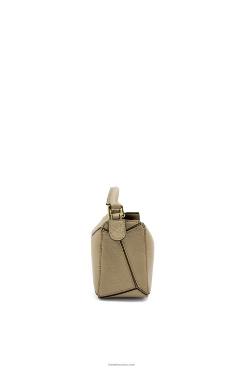 alcachofa verde bolso puzzle mini de suave piel de becerro granulada Loewe R8J8Z560 mujer