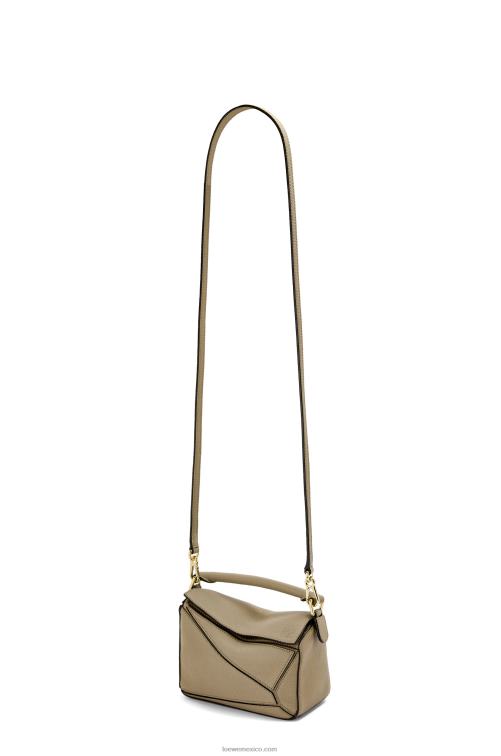 alcachofa verde bolso puzzle mini de suave piel de becerro granulada Loewe R8J8Z560 mujer