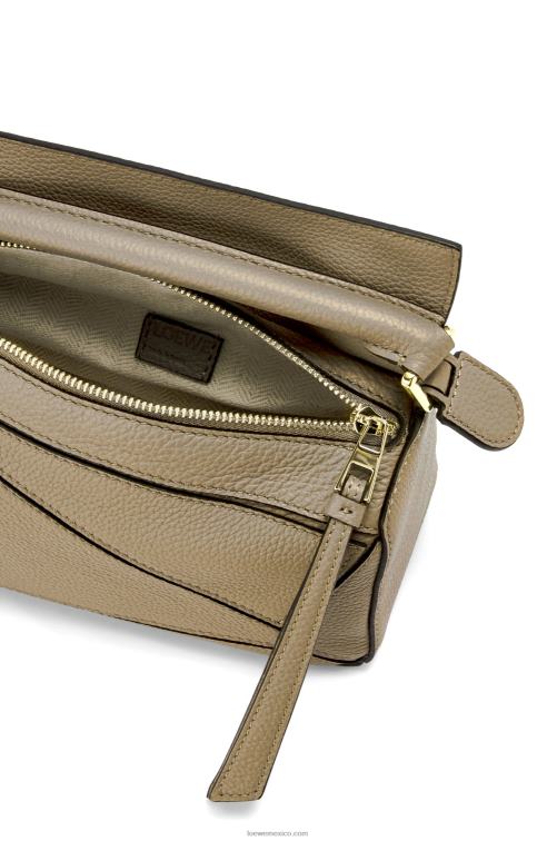alcachofa verde bolso puzzle mini de suave piel de becerro granulada Loewe R8J8Z560 mujer