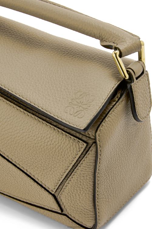 alcachofa verde bolso puzzle mini de suave piel de becerro granulada Loewe R8J8Z560 mujer