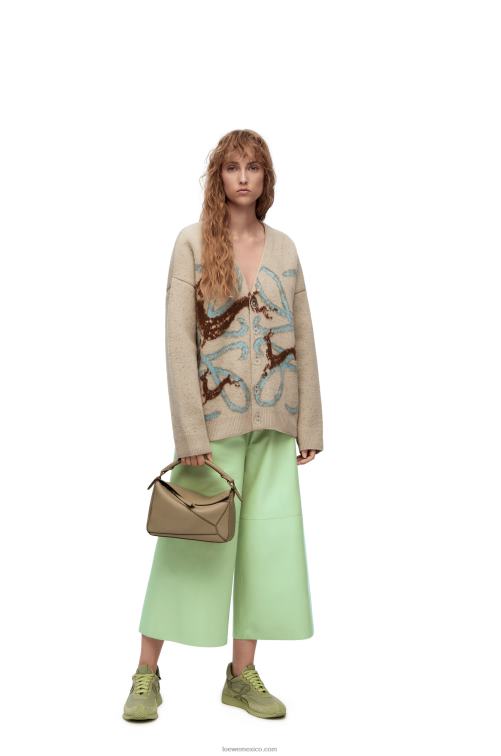 alcachofa verde bolso puzzle pequeño de suave piel de becerro granulada Loewe R8J8Z535 mujer