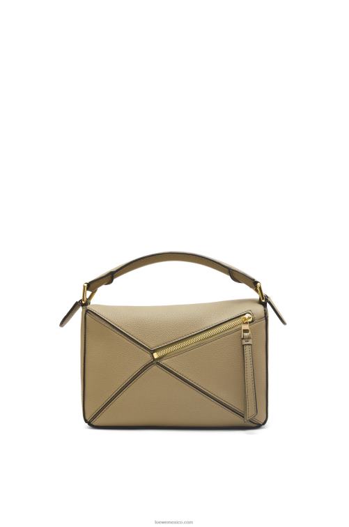 alcachofa verde bolso puzzle pequeño de suave piel de becerro granulada Loewe R8J8Z535 mujer