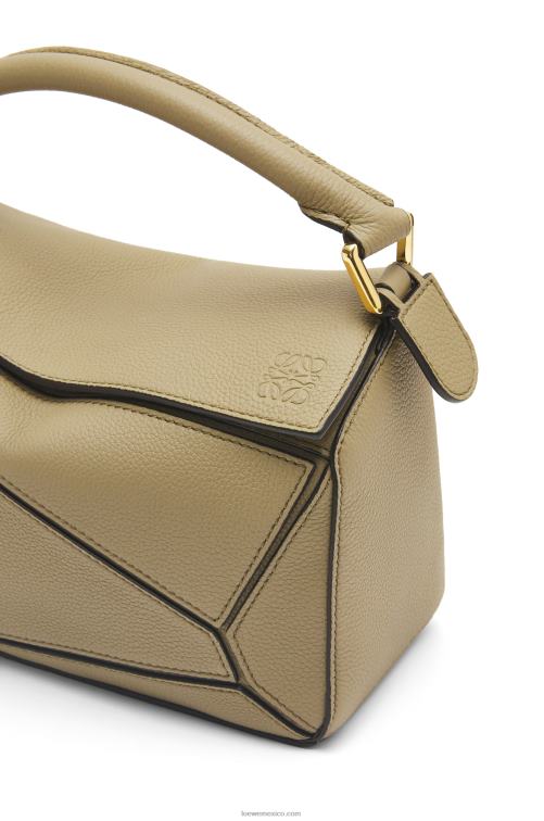 alcachofa verde bolso puzzle pequeño de suave piel de becerro granulada Loewe R8J8Z535 mujer