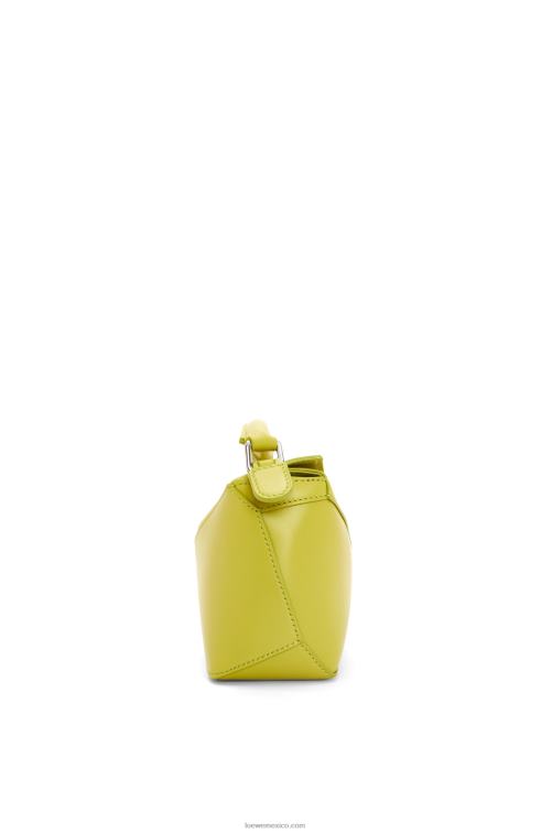 amarillo lima bolso mini puzzle edge de piel de becerro satinada Loewe R8J8Z211 mujer
