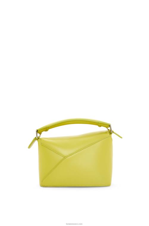 amarillo lima bolso mini puzzle edge de piel de becerro satinada Loewe R8J8Z211 mujer