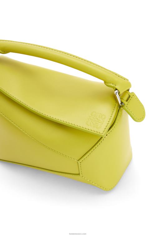 amarillo lima bolso mini puzzle edge de piel de becerro satinada Loewe R8J8Z211 mujer