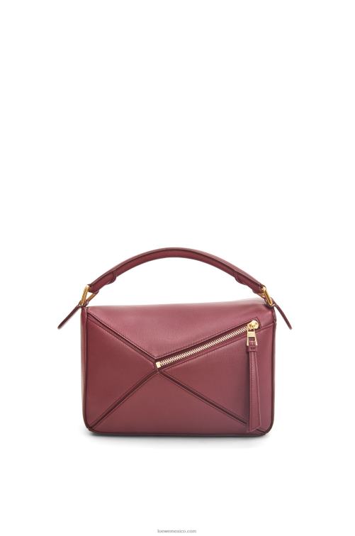 baya silvestre bolso puzzle pequeño de piel de becerro clásica Loewe R8J8Z544 mujer