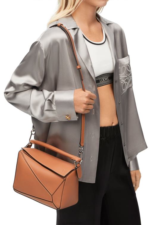 broncearse bolso puzzle pequeño de piel de becerro clásica Loewe R8J8Z364 mujer