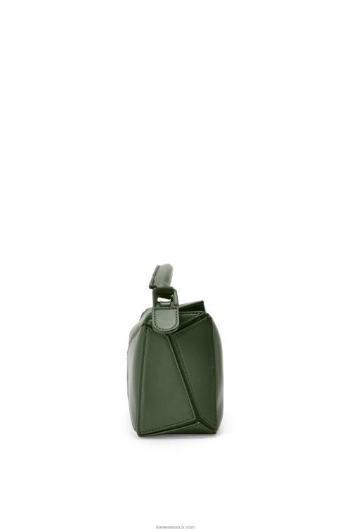 caqui de la vendimia bolso puzzle mini de piel de becerro satinada Loewe R8J8Z270 mujer