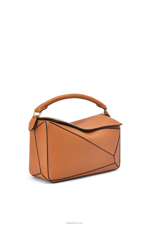 caramelo ligero bolso puzzle de suave piel de becerro graneada Loewe R8J8Z369 mujer