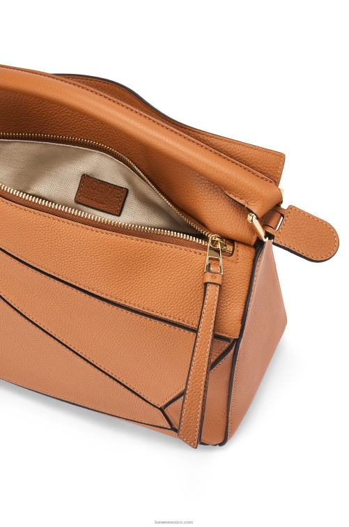 caramelo ligero bolso puzzle de suave piel de becerro graneada Loewe R8J8Z369 mujer