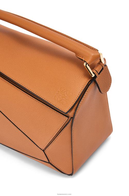 caramelo ligero bolso puzzle de suave piel de becerro graneada Loewe R8J8Z369 mujer