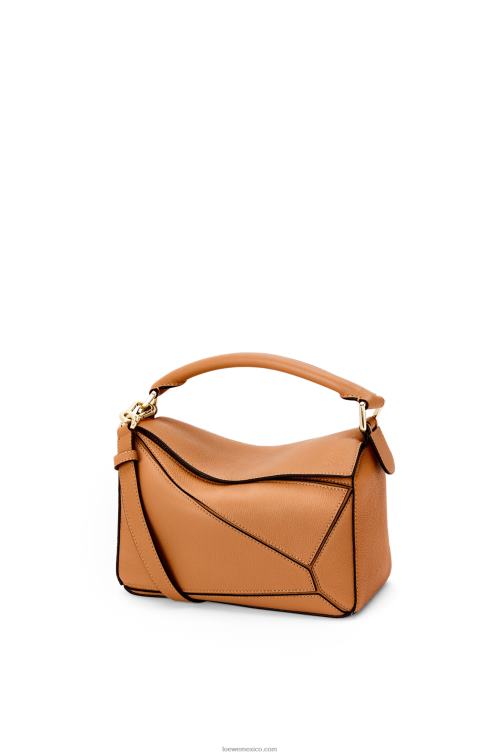caramelo ligero bolso puzzle pequeño de suave piel de becerro granulada Loewe R8J8Z368 mujer