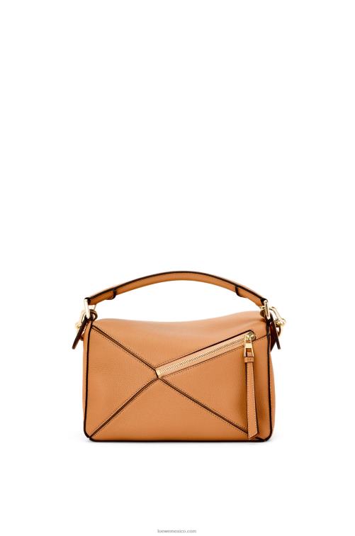 caramelo ligero bolso puzzle pequeño de suave piel de becerro granulada Loewe R8J8Z368 mujer
