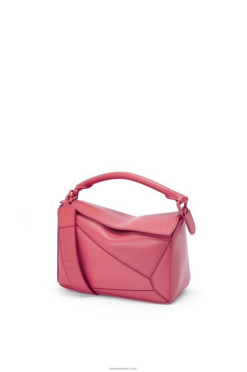 ciruela bolso puzzle pequeño de piel de becerro satinada Loewe R8J8Z490 mujer